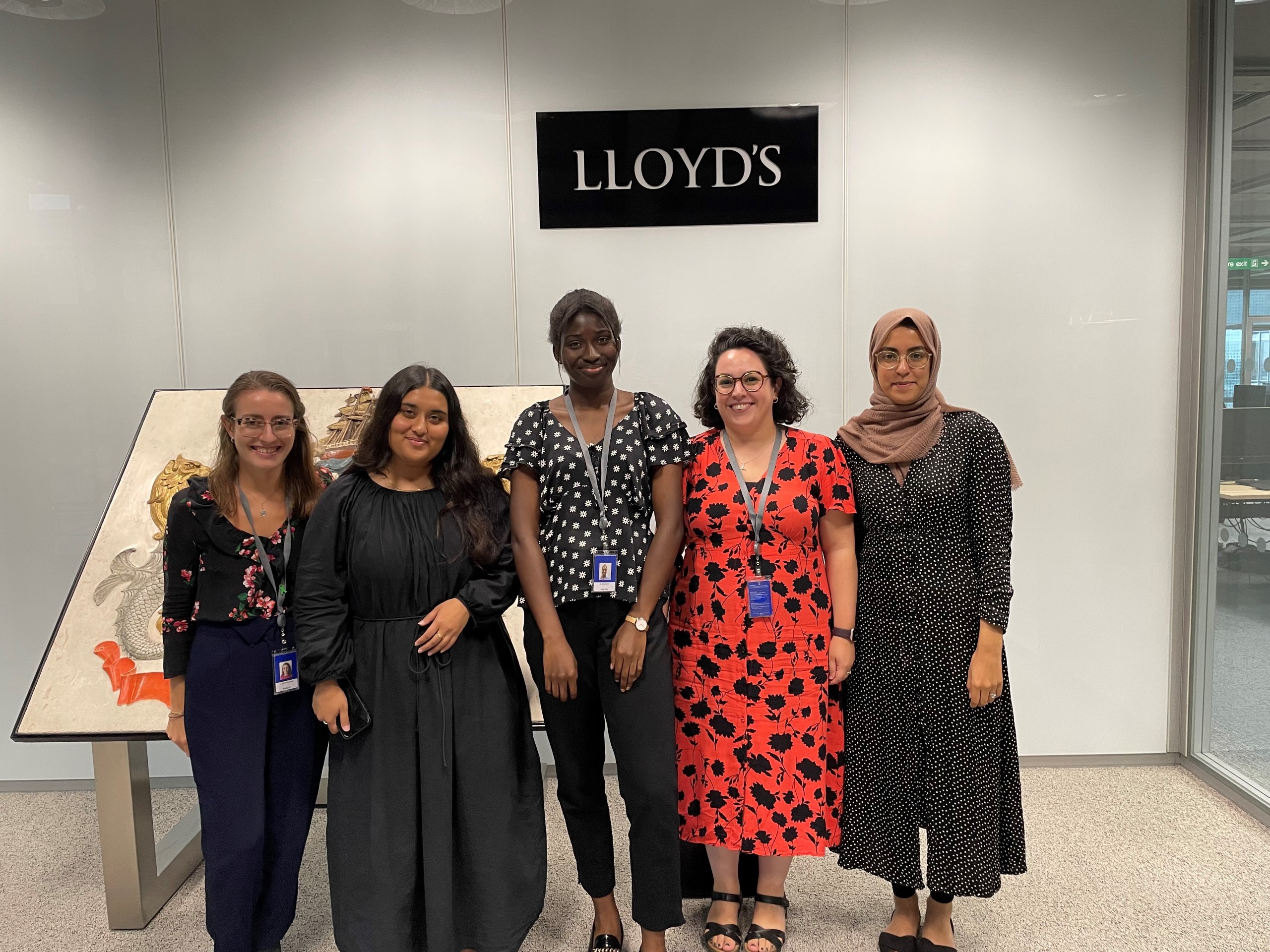 Edna with the Global Community Engagement team in the Lloyd's building