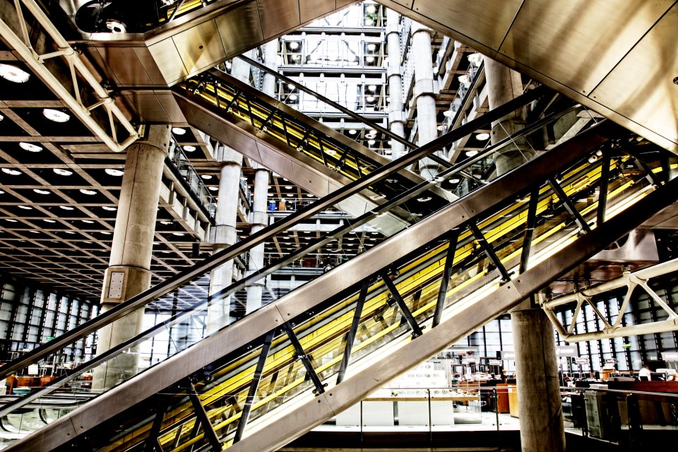 The escalators in the underwriting room