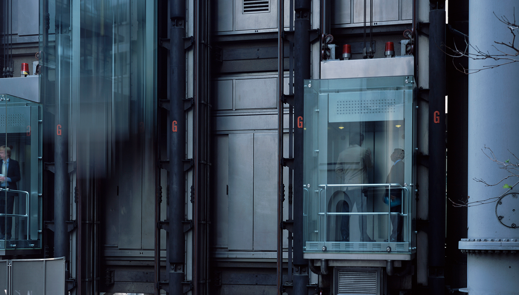 The lifts of the Lloyd's builidng