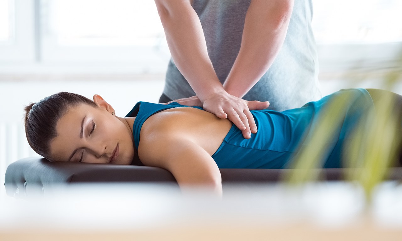 A lady having a massage